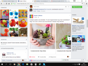 Képernyőfotó a Kreatív Otthon Facebook oldalán.